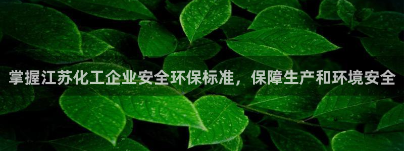 亿万城市手游：掌握江苏化工企业安全环保标准，保障生产和环境安全